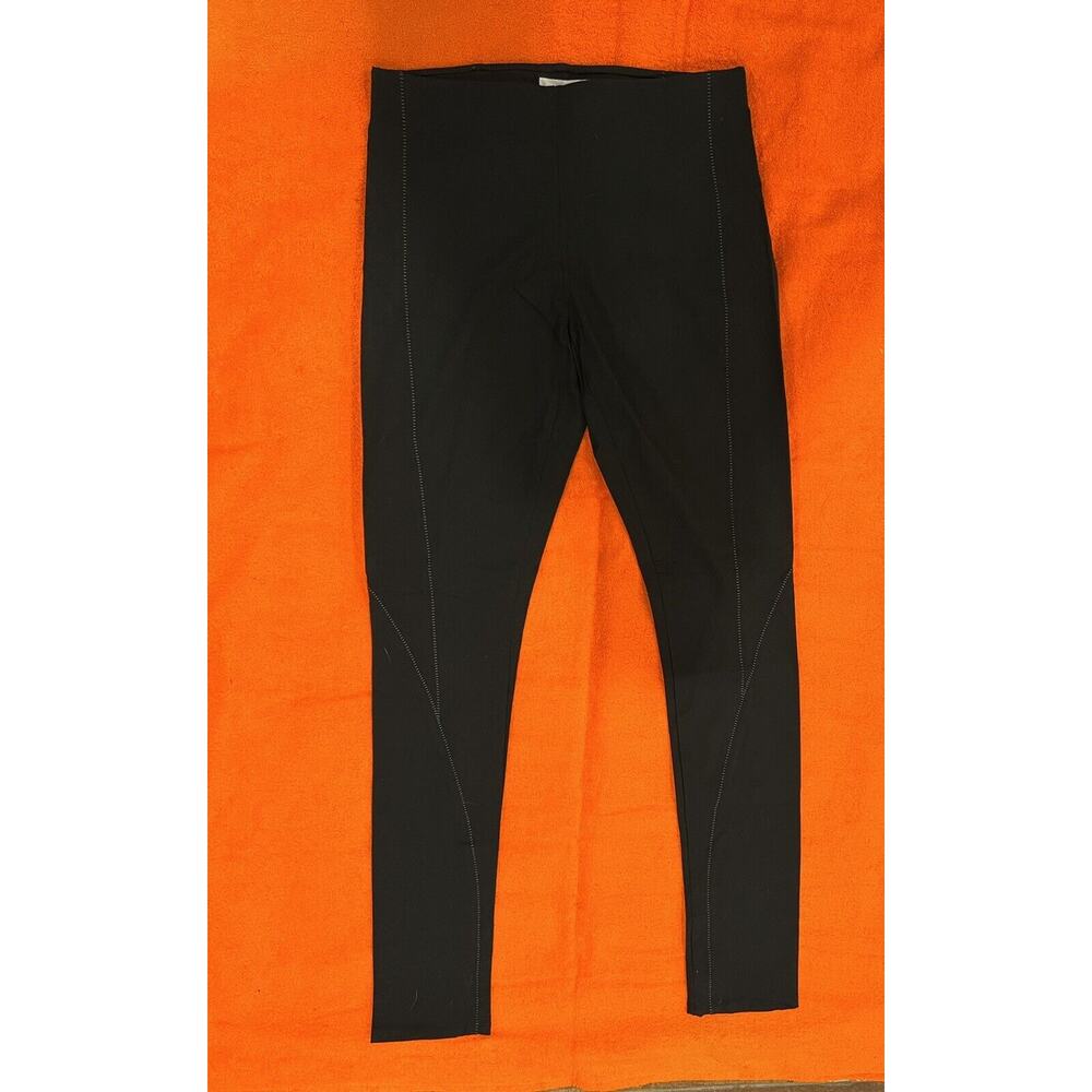 Helmut Lang Black Reflex Leggings Stitching Size S NWT $275 goth whimsigoth